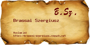 Brassai Szergiusz névjegykártya